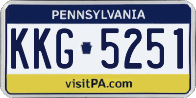 PA license plate KKG5251