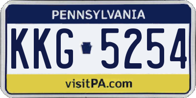 PA license plate KKG5254