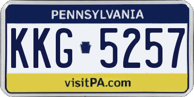 PA license plate KKG5257