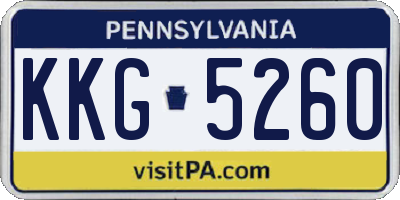 PA license plate KKG5260