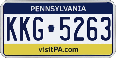 PA license plate KKG5263
