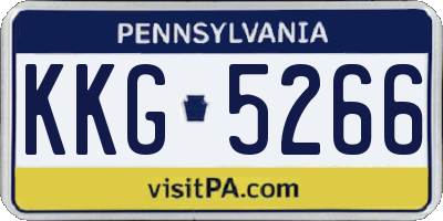 PA license plate KKG5266