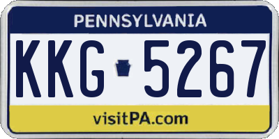 PA license plate KKG5267