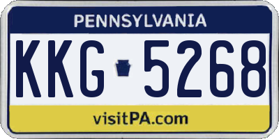 PA license plate KKG5268