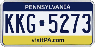 PA license plate KKG5273