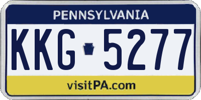 PA license plate KKG5277