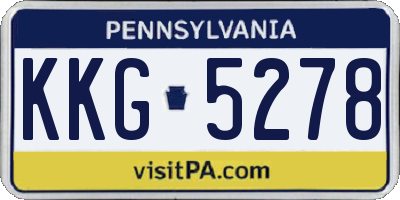 PA license plate KKG5278