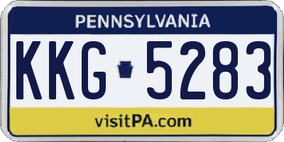 PA license plate KKG5283