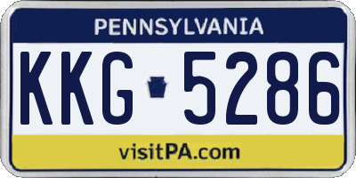 PA license plate KKG5286