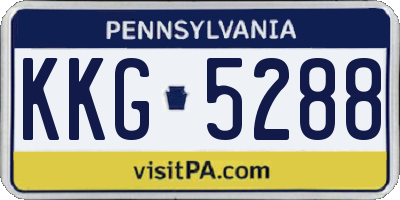 PA license plate KKG5288