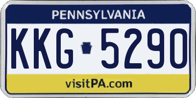 PA license plate KKG5290