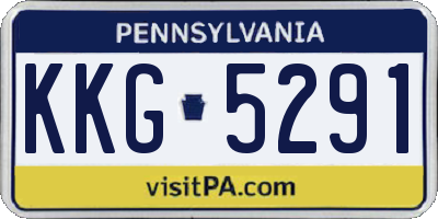 PA license plate KKG5291