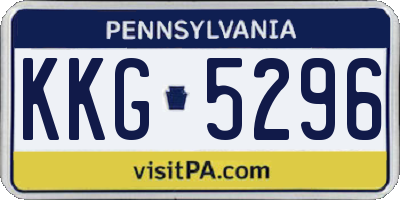 PA license plate KKG5296