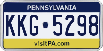 PA license plate KKG5298