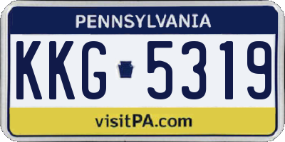 PA license plate KKG5319
