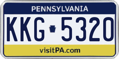 PA license plate KKG5320