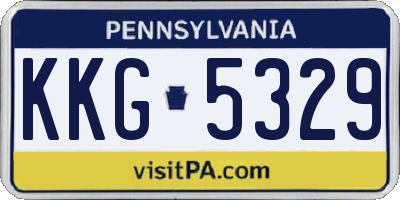 PA license plate KKG5329