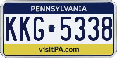 PA license plate KKG5338