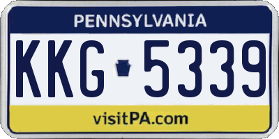 PA license plate KKG5339