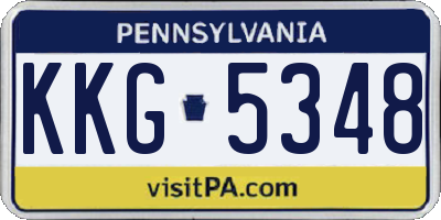 PA license plate KKG5348