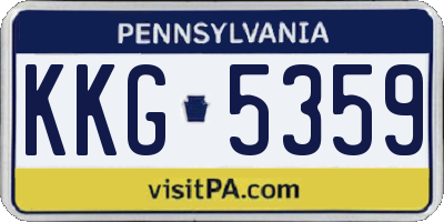 PA license plate KKG5359