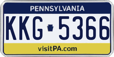 PA license plate KKG5366