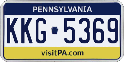 PA license plate KKG5369