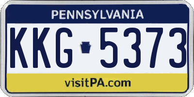 PA license plate KKG5373