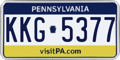 PA license plate KKG5377