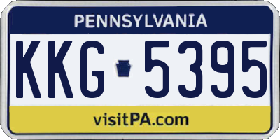 PA license plate KKG5395