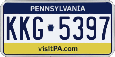 PA license plate KKG5397