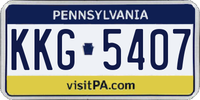 PA license plate KKG5407