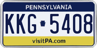 PA license plate KKG5408
