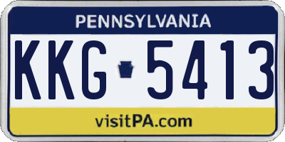 PA license plate KKG5413
