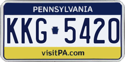 PA license plate KKG5420