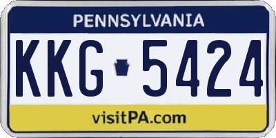 PA license plate KKG5424