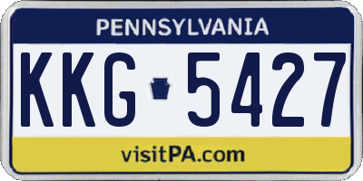 PA license plate KKG5427