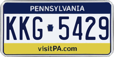 PA license plate KKG5429