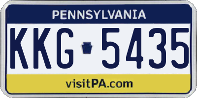 PA license plate KKG5435