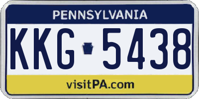 PA license plate KKG5438
