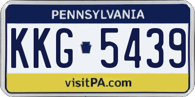 PA license plate KKG5439