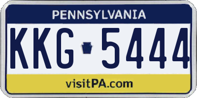 PA license plate KKG5444