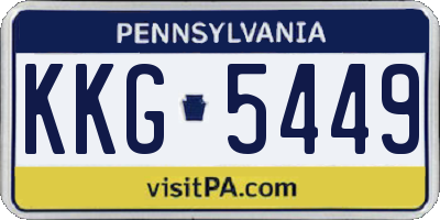 PA license plate KKG5449
