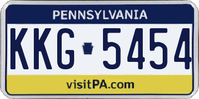 PA license plate KKG5454