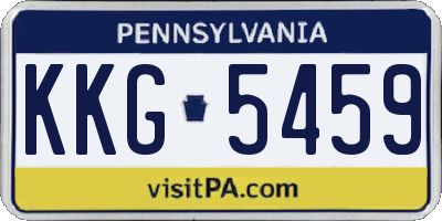 PA license plate KKG5459