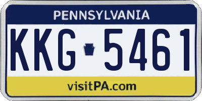 PA license plate KKG5461
