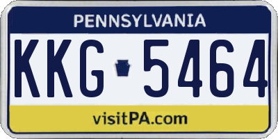 PA license plate KKG5464