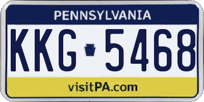 PA license plate KKG5468
