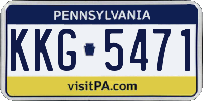 PA license plate KKG5471