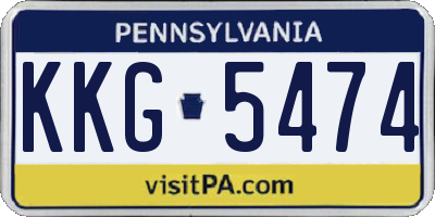 PA license plate KKG5474